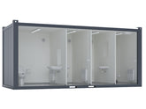 20′ Toilet Container, Three Standard And One Barrier-free Toilet, Premium image 0