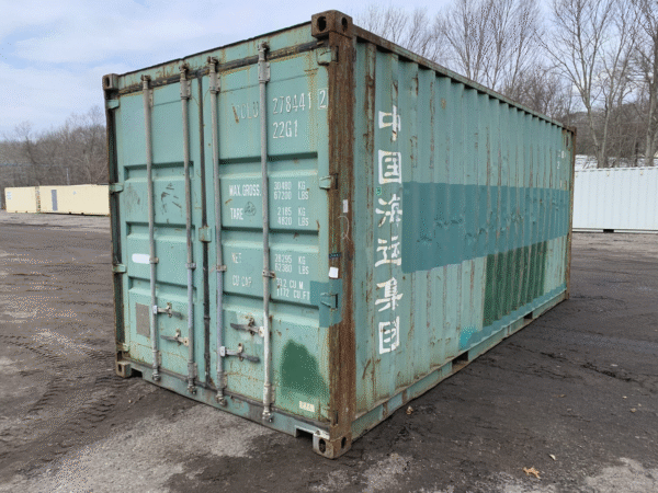 20ft Used Shipping Container (AS IS) – Door Seal Light Visible, Green image 0